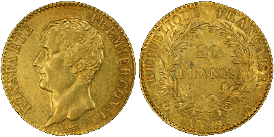 20 Gold Franc coin
