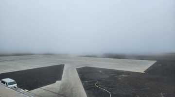 Airport in fog, November 2023