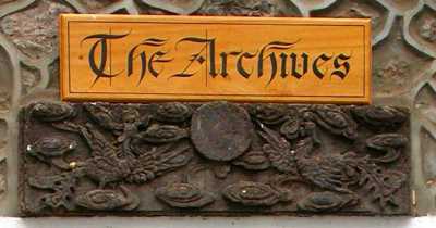 Archives door plaque
