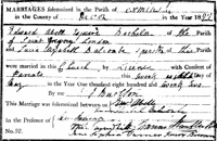 Betsy marriage certificate