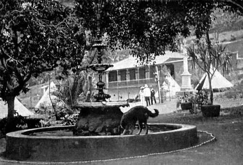 c.1900, with The Fountain, The Waterwitch Monument and Garden Hall