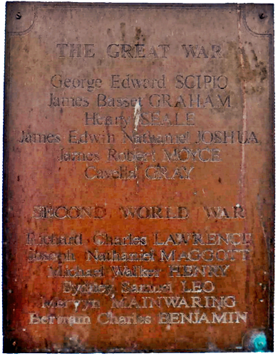 Cenotaph plaque
