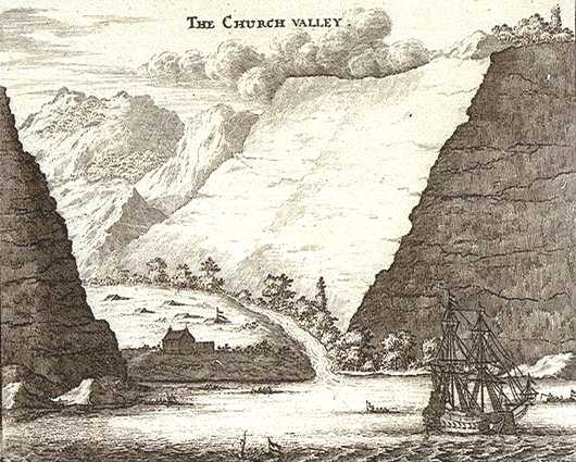 Church Valley in 1658 by Johan Nieuhof