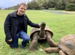 Filippo with Jonathan the tortoise