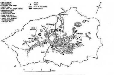 Flax locations, 1874 to 1966