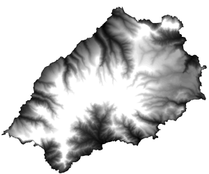 Contrast emphasising valleys
