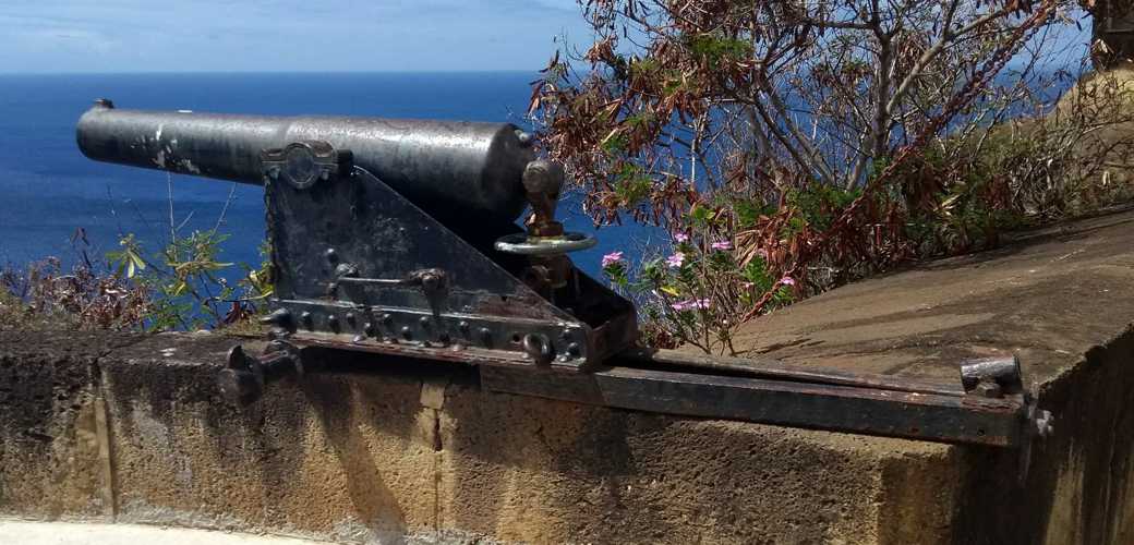 Originally a light horse-drawn field gun with three inch calibre - dated c.1880