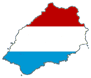 Dutch flag superimposed on St Helena outline