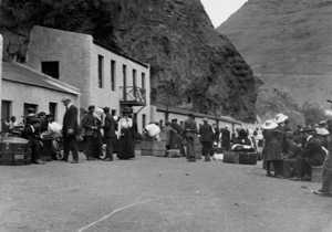 Evacuees on the Wharf