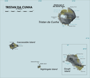 Map of Tristan da Cunha