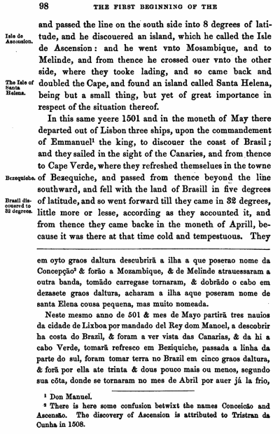 Galvanos Discoveries of the world, published in 1601