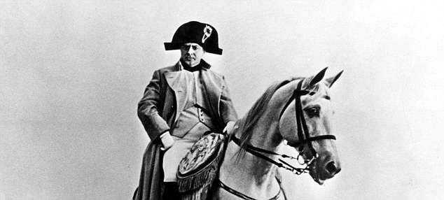 Collectable: The rare letter by Napoleon, played here by Vladislav Strzhelchik in the 1969 film War and Peace, is expected to fetch up to £65,000 at auction