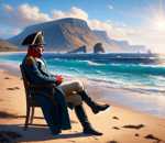 Napoleon on St Helena created by AI
