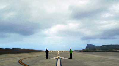 The airport check the runway as part of their daily routine