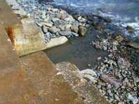Discharge into sea
