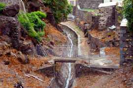 Footbridge in lower Jamestown