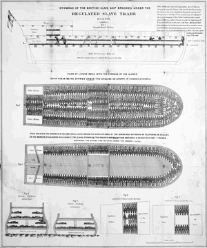 Legal slave-ship stowage