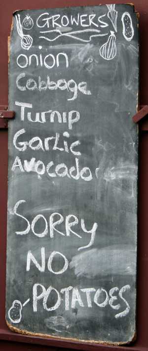 Sorry, no potatoes